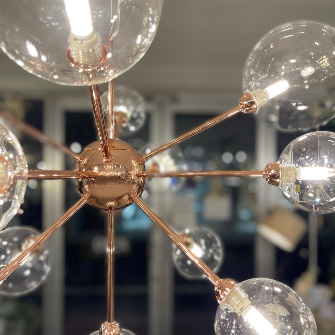 【即納】クリアガラスボールペンダントライト