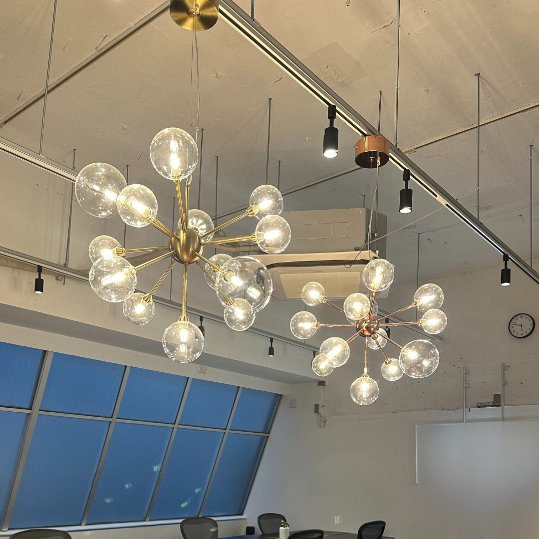 【即納】クリアガラスボールペンダントライト