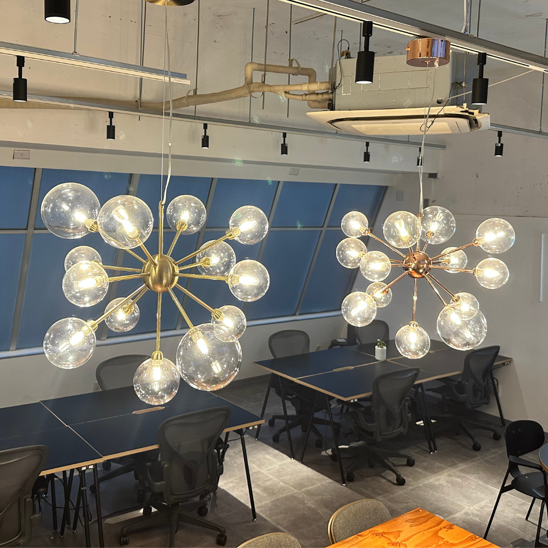 【即納】クリアガラスボールペンダントライト