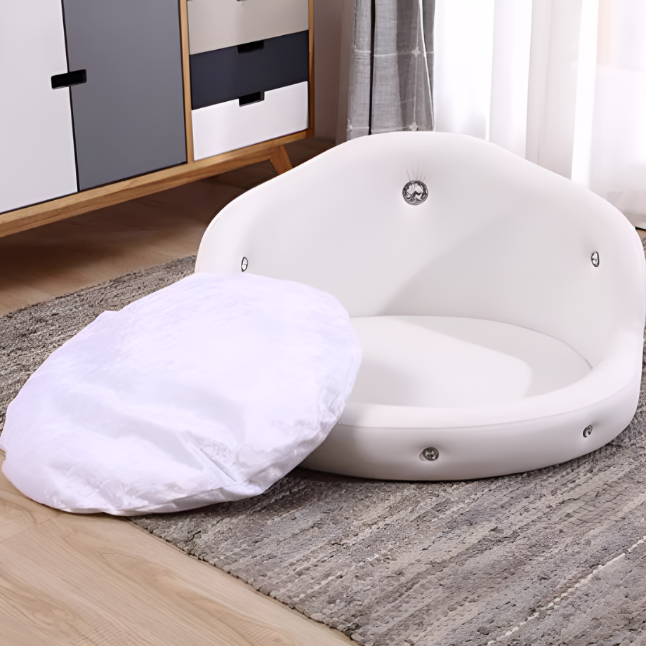 ビジュー付きクラウンペットベッド