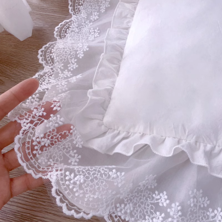 スクエアレースリボンペットベッド