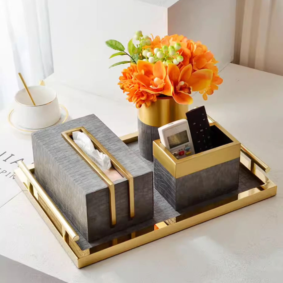 ハイエンドフェイクレザートレイ