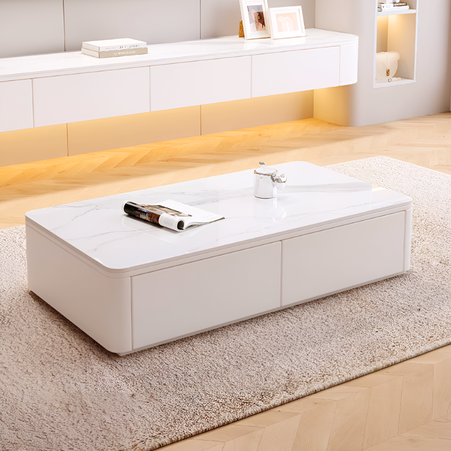 マーブル調ラグジュアリアスローテーブル