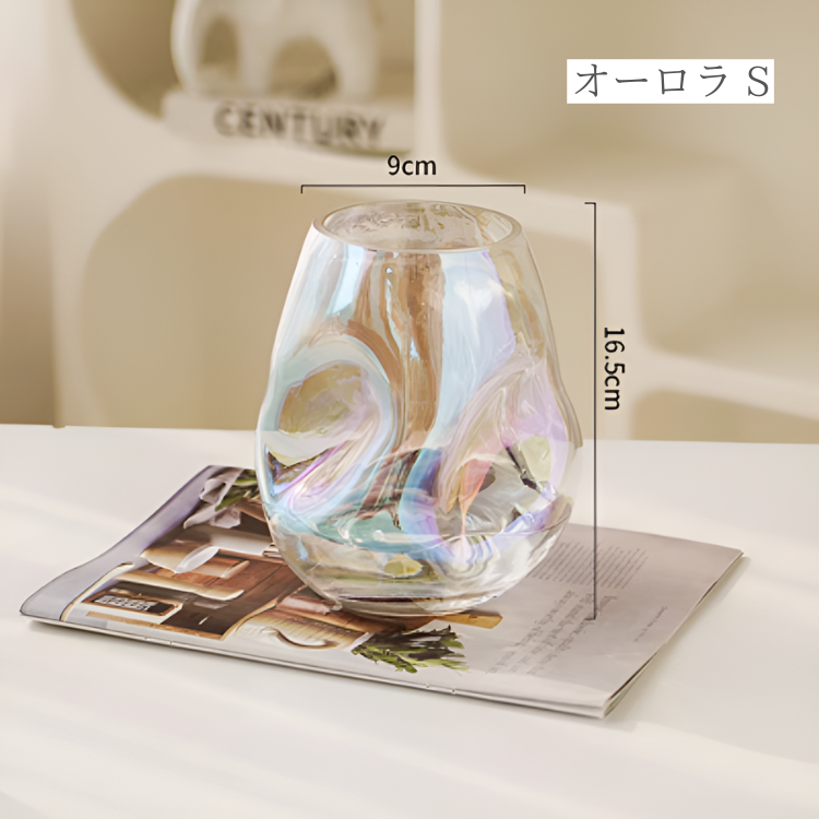 ハイエンドガラスフラワーベース