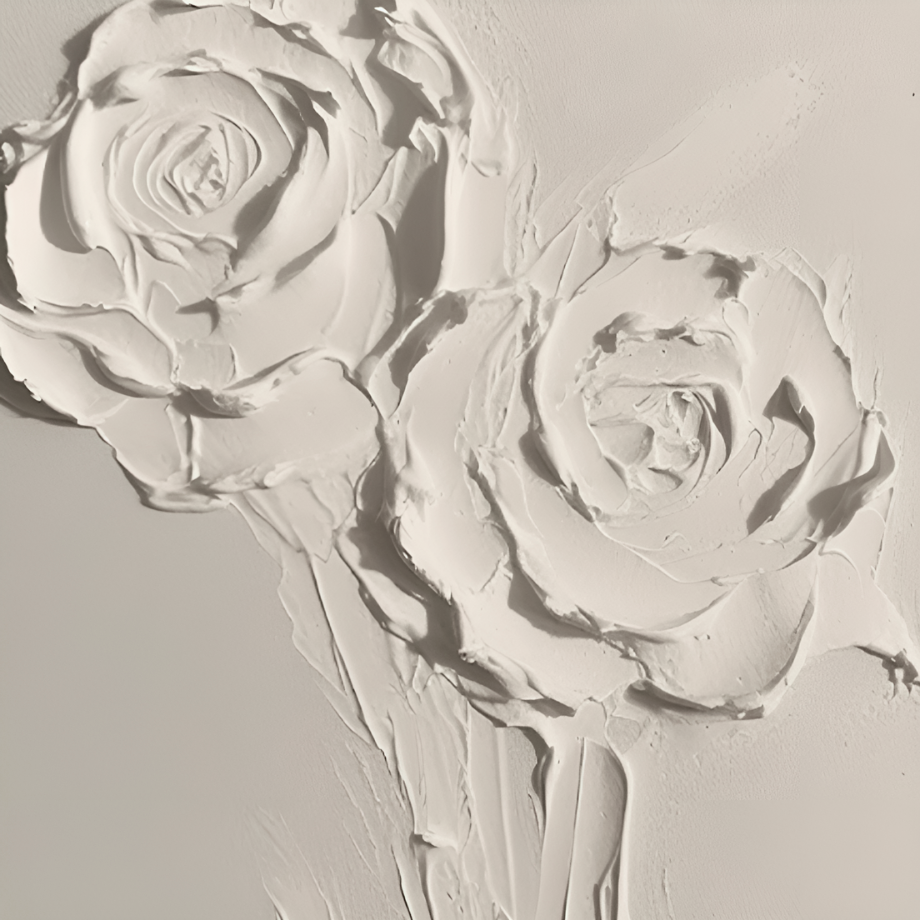 ナチュラルローズウォールアート