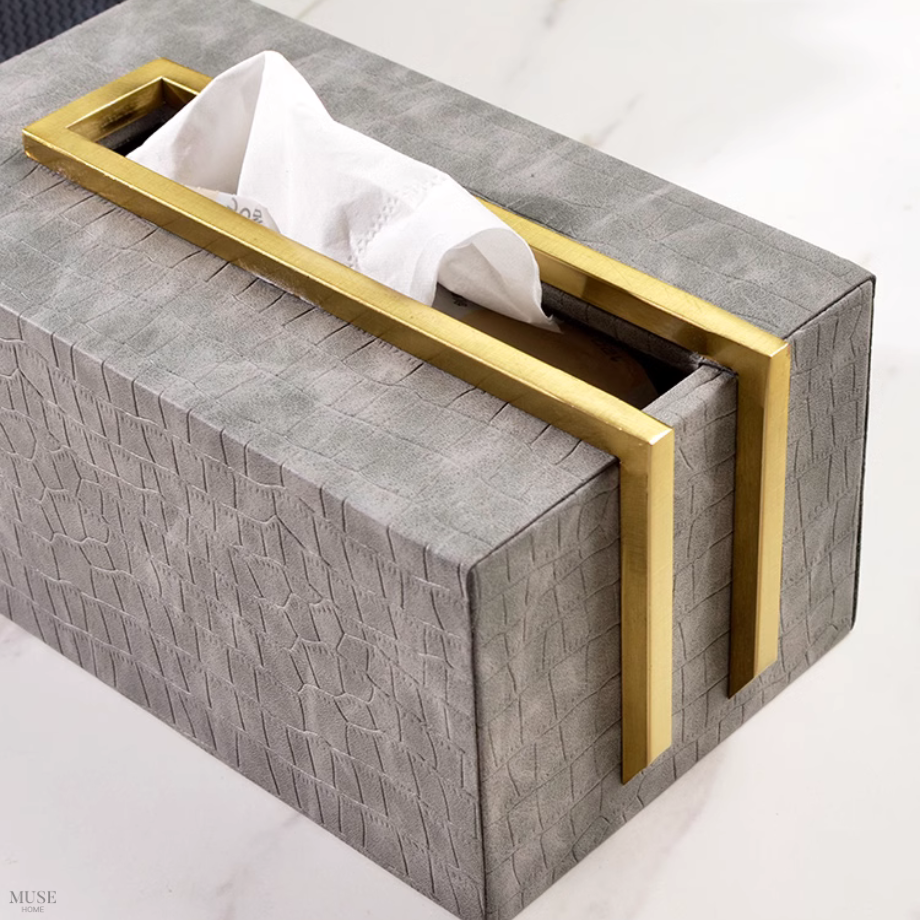 ハイエンドフェイクレザーティッシュケース