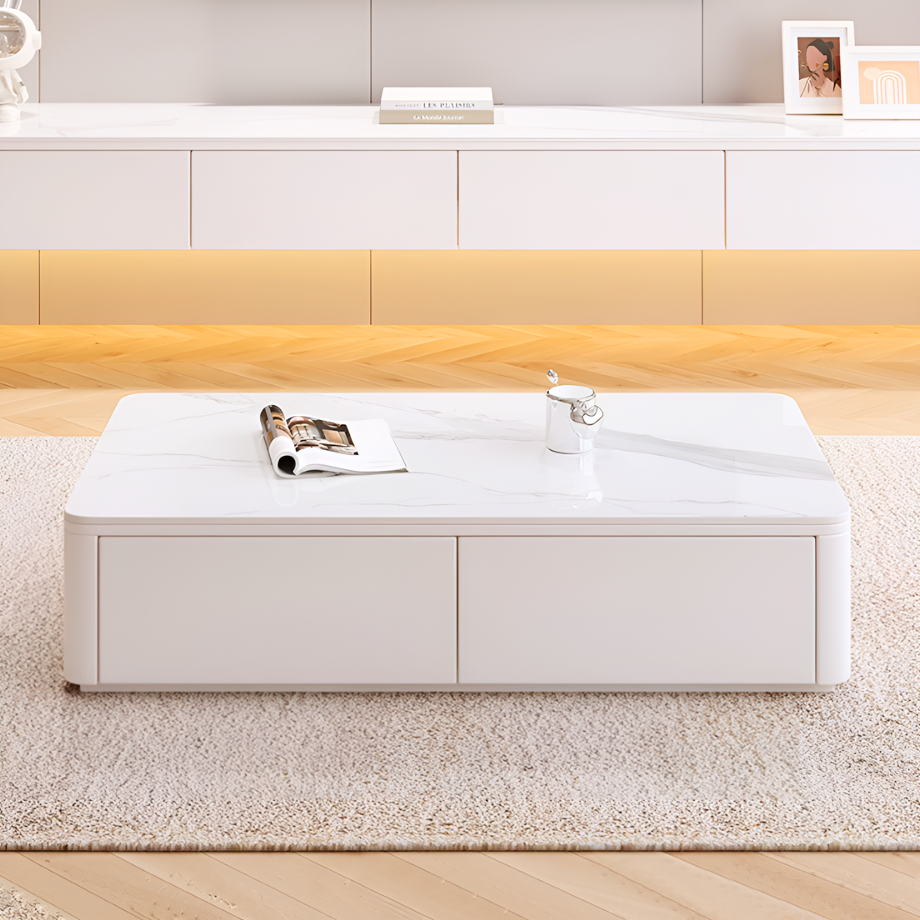 マーブル調ラグジュアリアスローテーブル