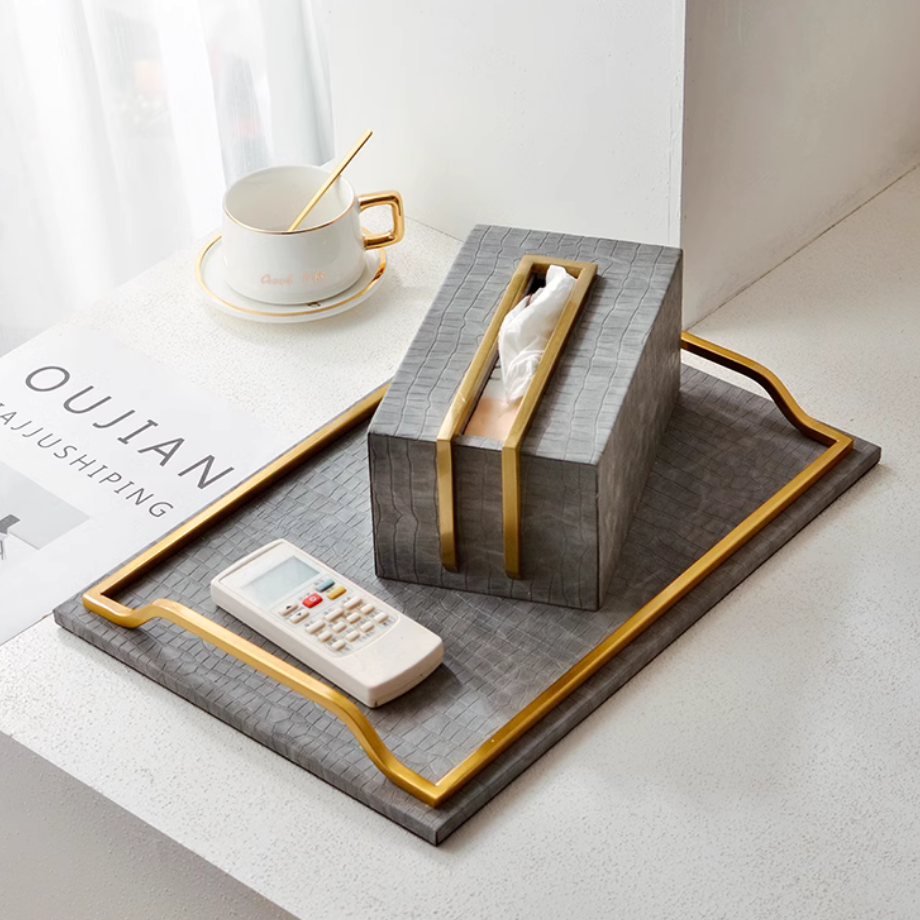 ハイエンドフェイクレザートレイ