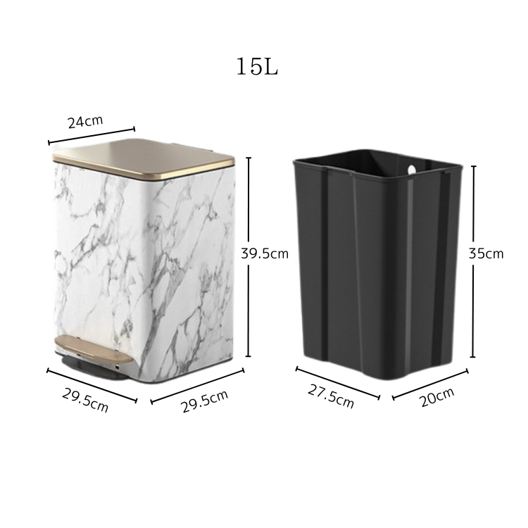 大理石デザインステップダストボックス