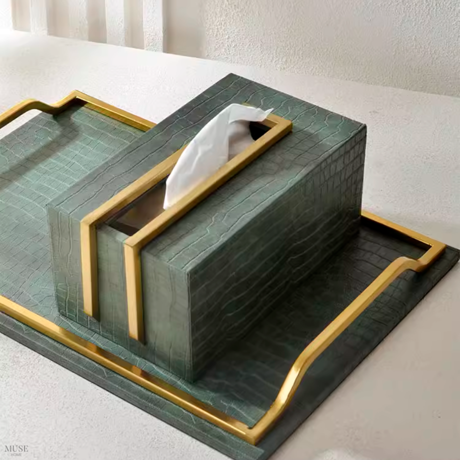 ハイエンドフェイクレザーティッシュケース