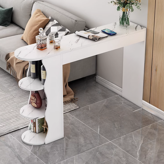 マーブル柄ラグジュアリーカウンターテーブル