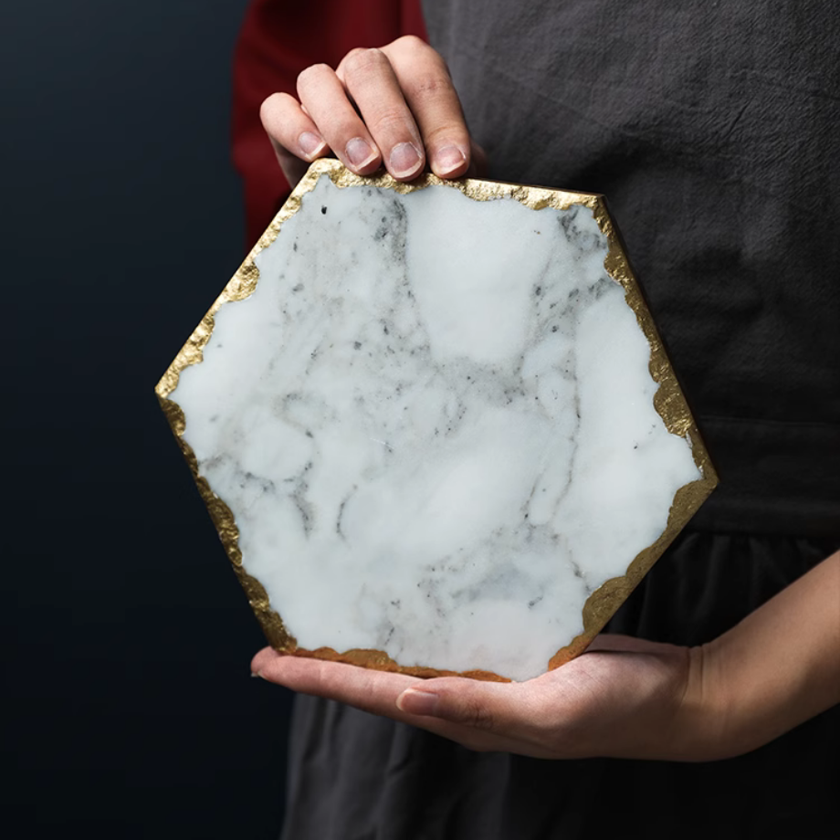 大理石ゴールドエッジジュエリーマット