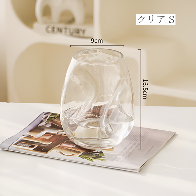 ハイエンドガラスフラワーベース