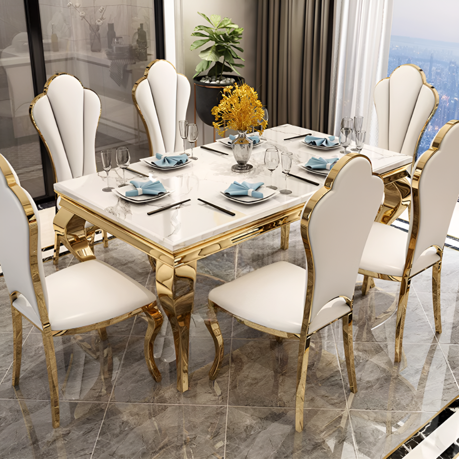 グリッタリングシェルデザインダイニングセット