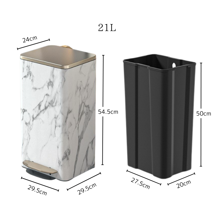 大理石デザインステップダストボックス