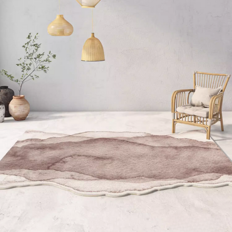 モダンインクペインティングラグ