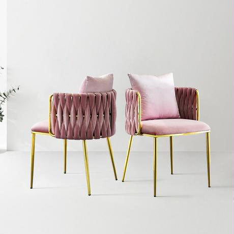 ゴールドラインダイニングチェア（3カラー）