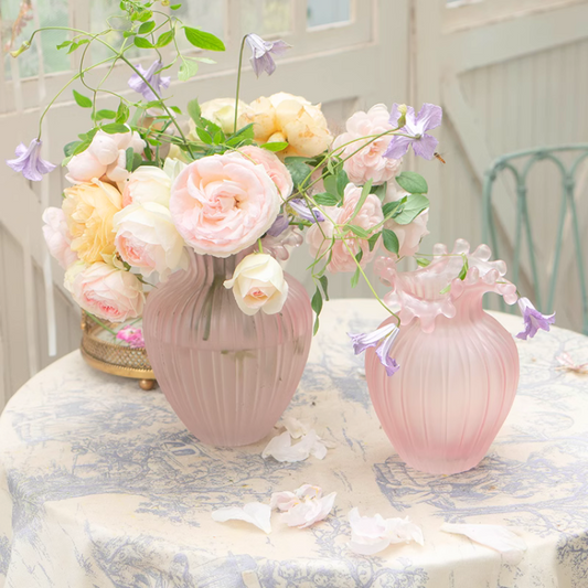 ユニークガラスフラワーベース