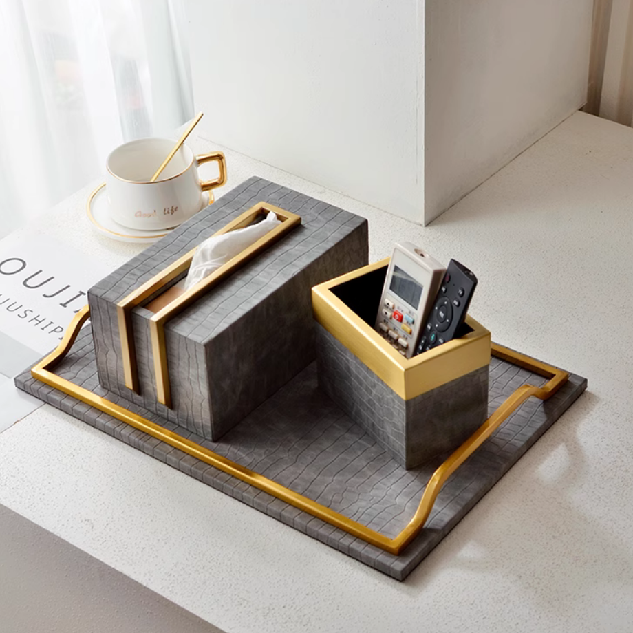 ハイエンドフェイクレザートレイ