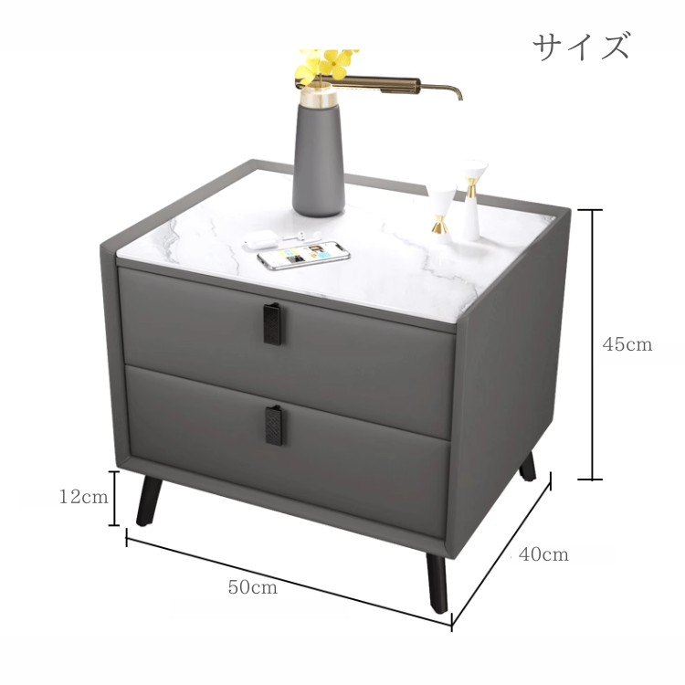 モダンラグジュアリーベッドサイドテーブル