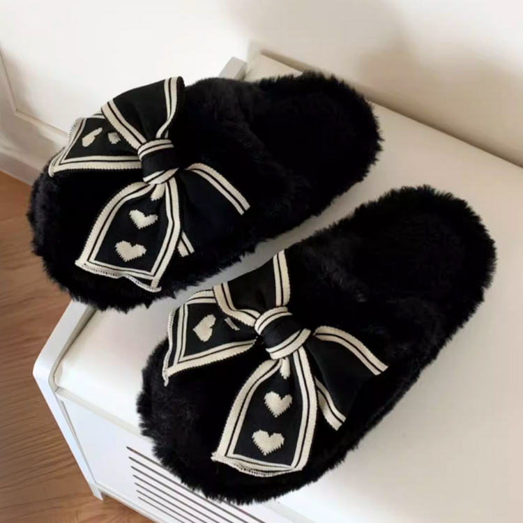 クラシックリボンボアスリッパ