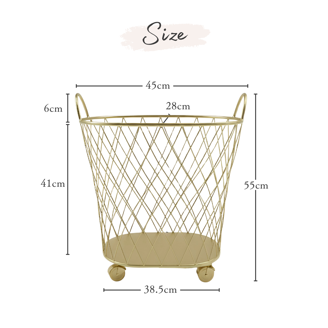 ゴールド ランドリーバスケット