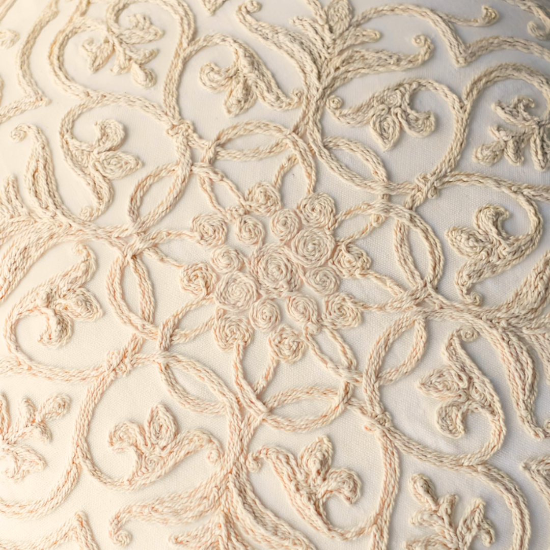 【即納商品】アンティークレース刺繍クッションカバー