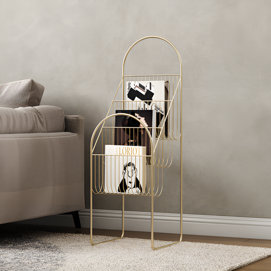 ゴールドアイアンブックラック