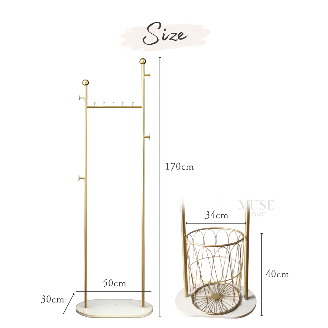 アシンメトリーゴールドハンガーラック