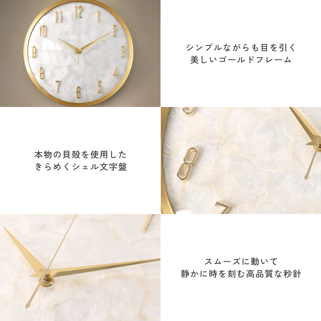 プレミアムシェルウォールクロック