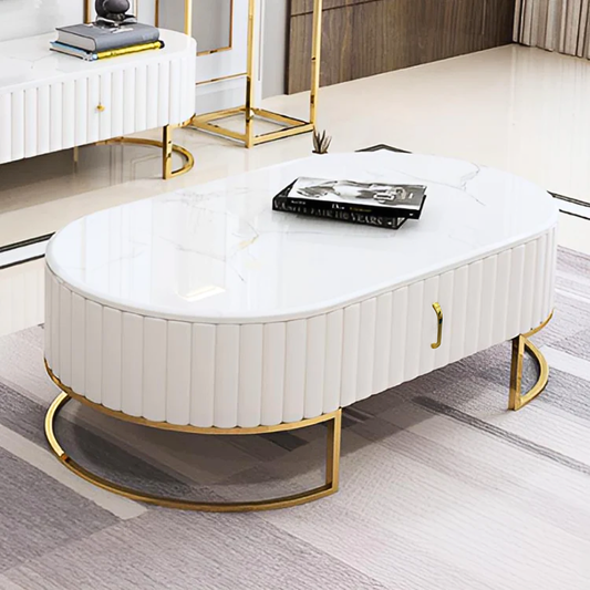 ホワイトモダンコーヒーテーブル