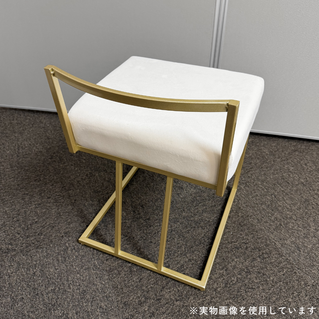 【即納商品】ホワイト×ゴールドドレッサーチェア