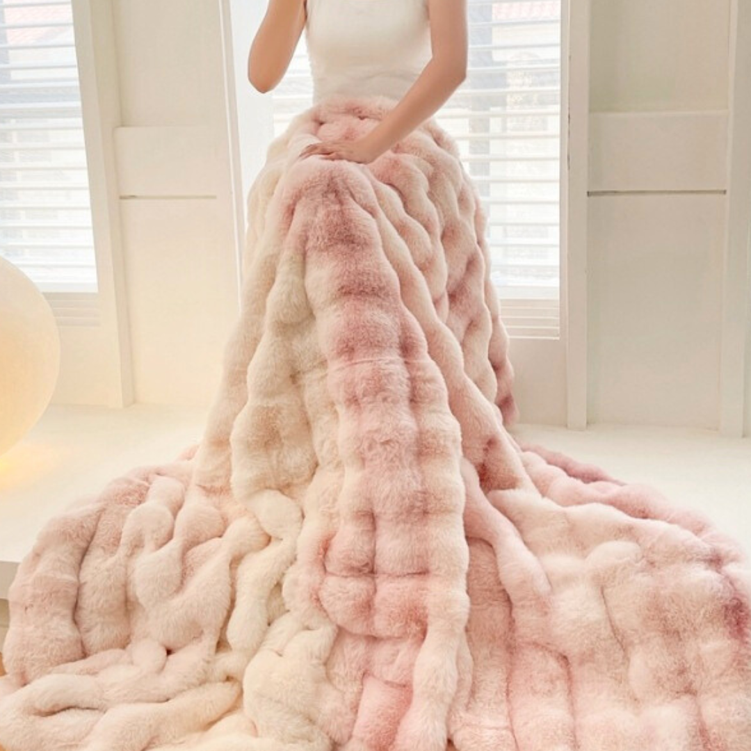 ラグジュアリーウォームパステルブランケット