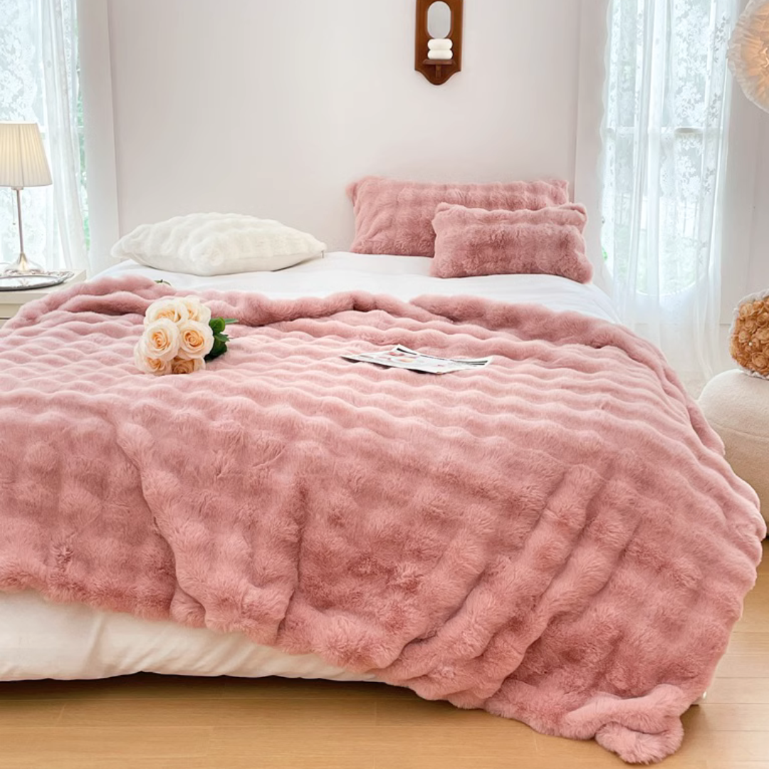 ラグジュアリーウォームパステルブランケット