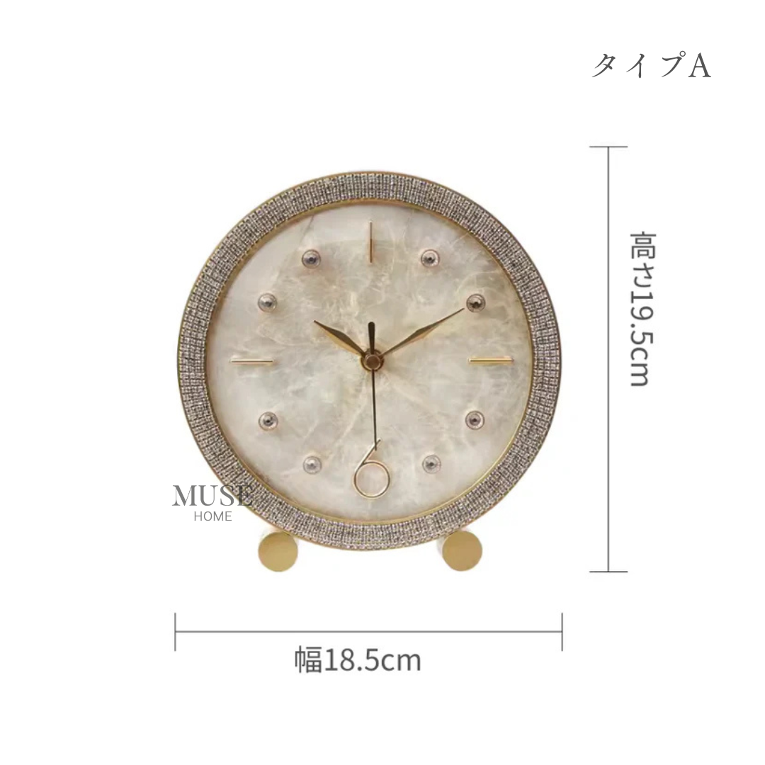 ヨーロピアンラグジュアリーブラスシェルクロック