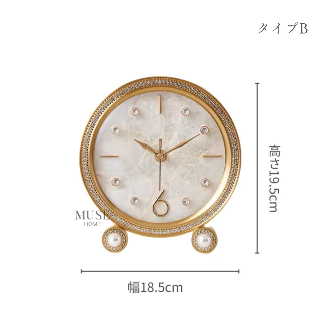 ヨーロピアンラグジュアリーブラスシェルクロック