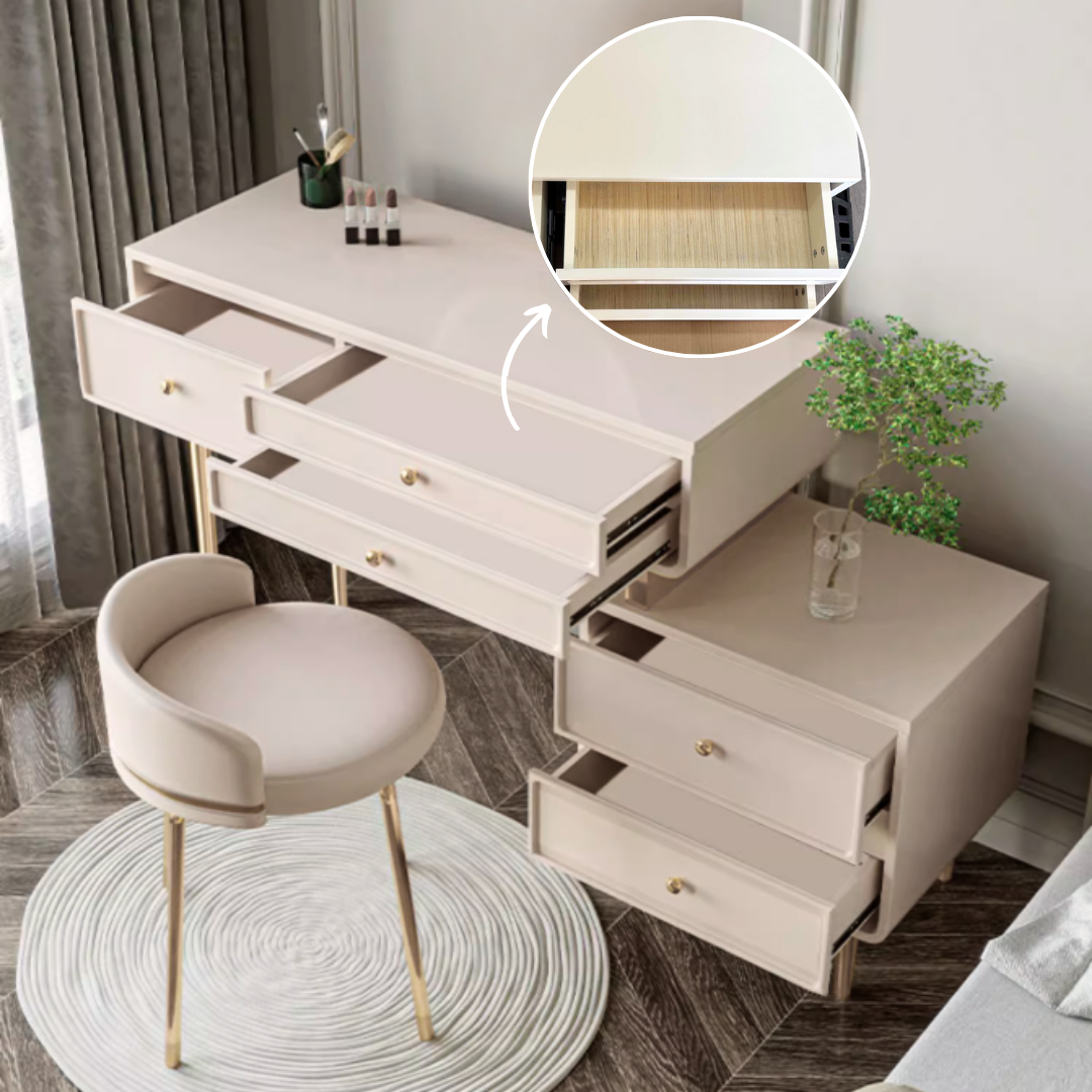 ソフトモダンクリームドレッシングテーブル