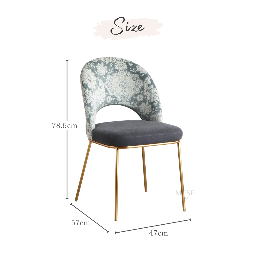 【即納】エレガンスフローラルゴールドチェア