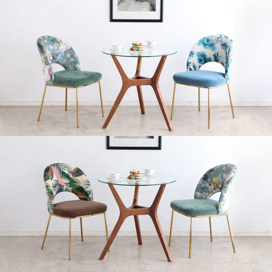 【即納】エレガンスフローラルゴールドチェア