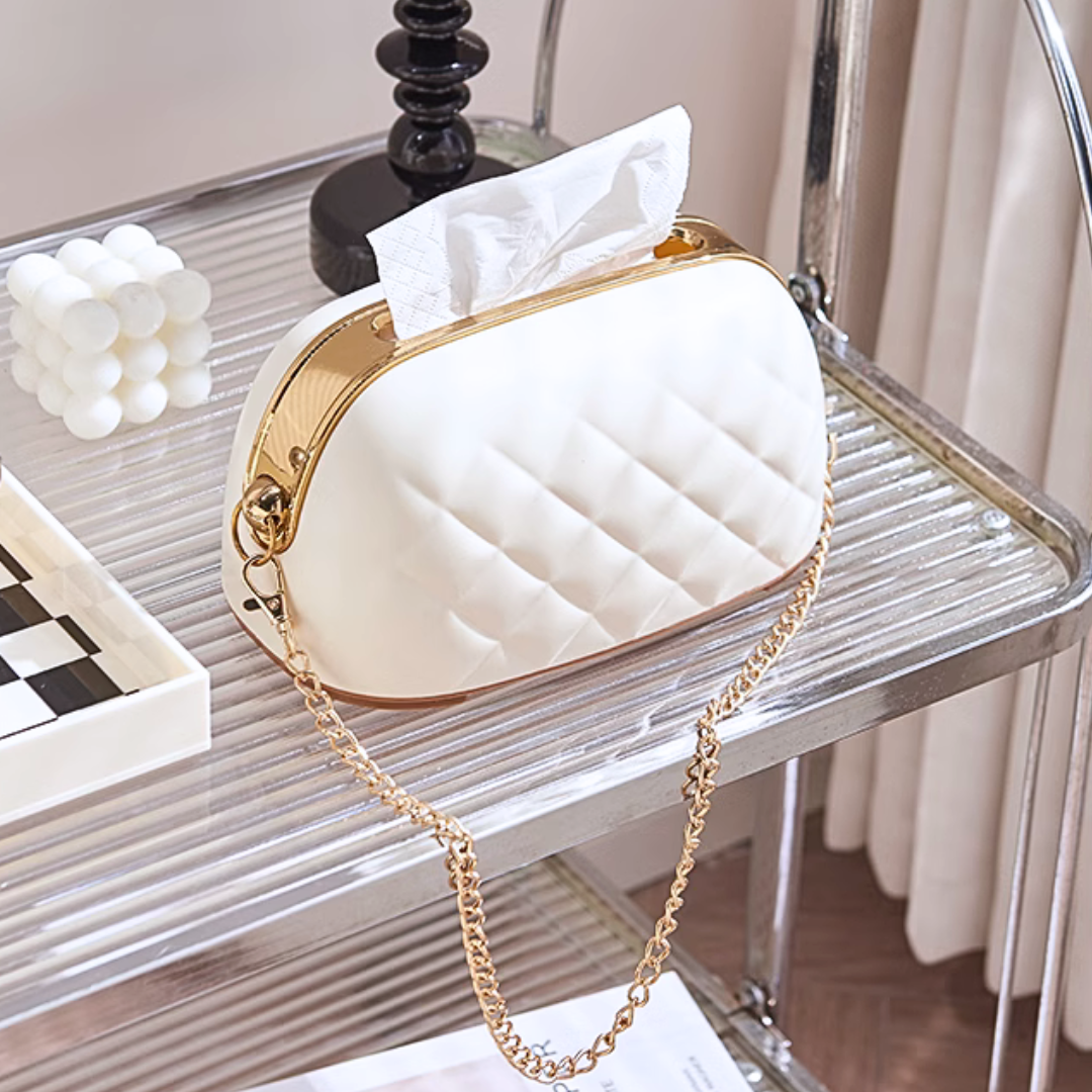 キルトライクラグジュアリーティッシュケース