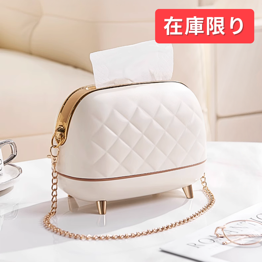 【即納】キルトライクラグジュアリーティッシュケース