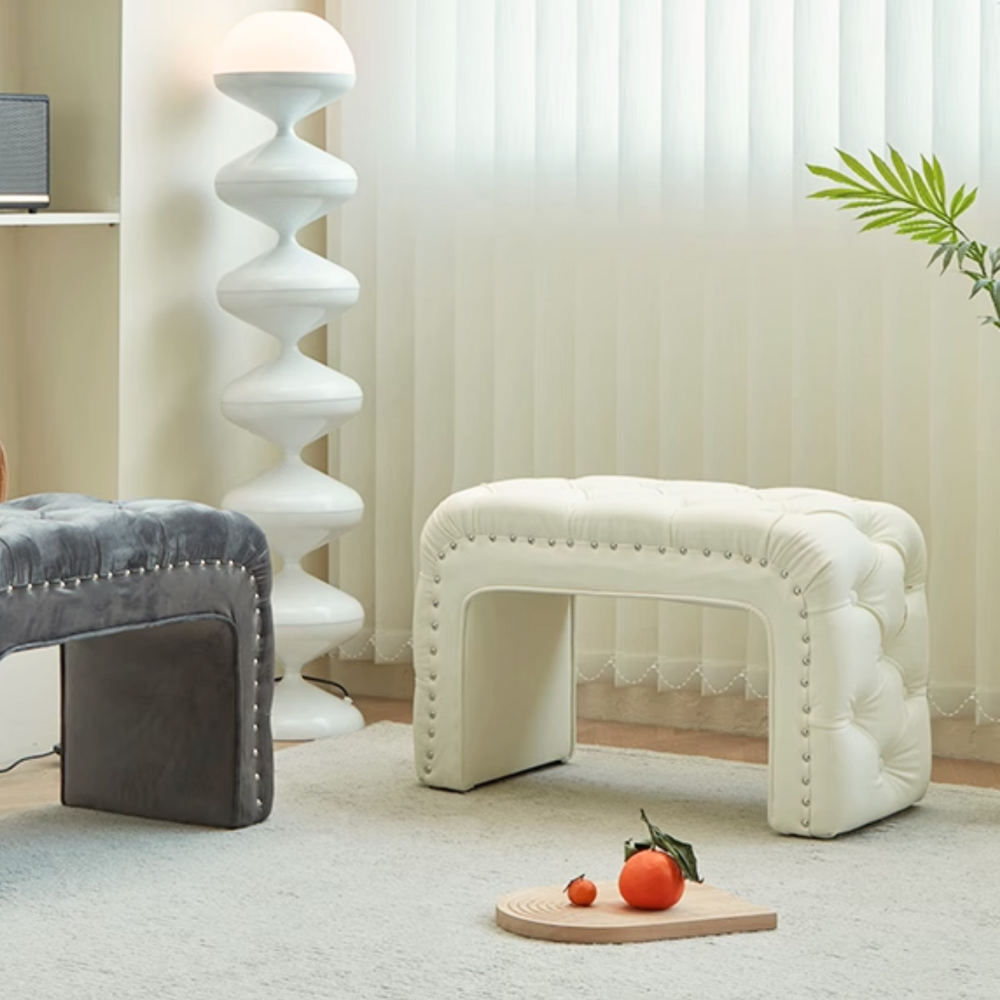 ヨーロピアンリッチエアリーソファスツール