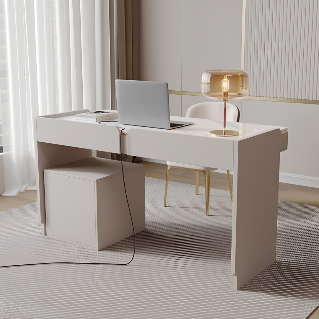 マーブル調ロイヤルスマートワークデスク