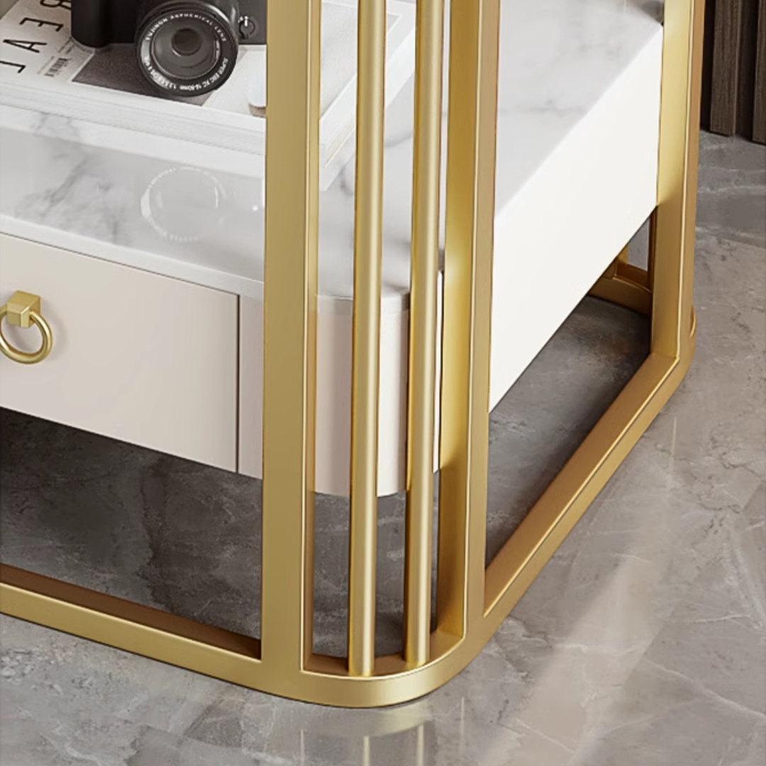 ラグジュアリーマーブル調ソファサイドテーブル