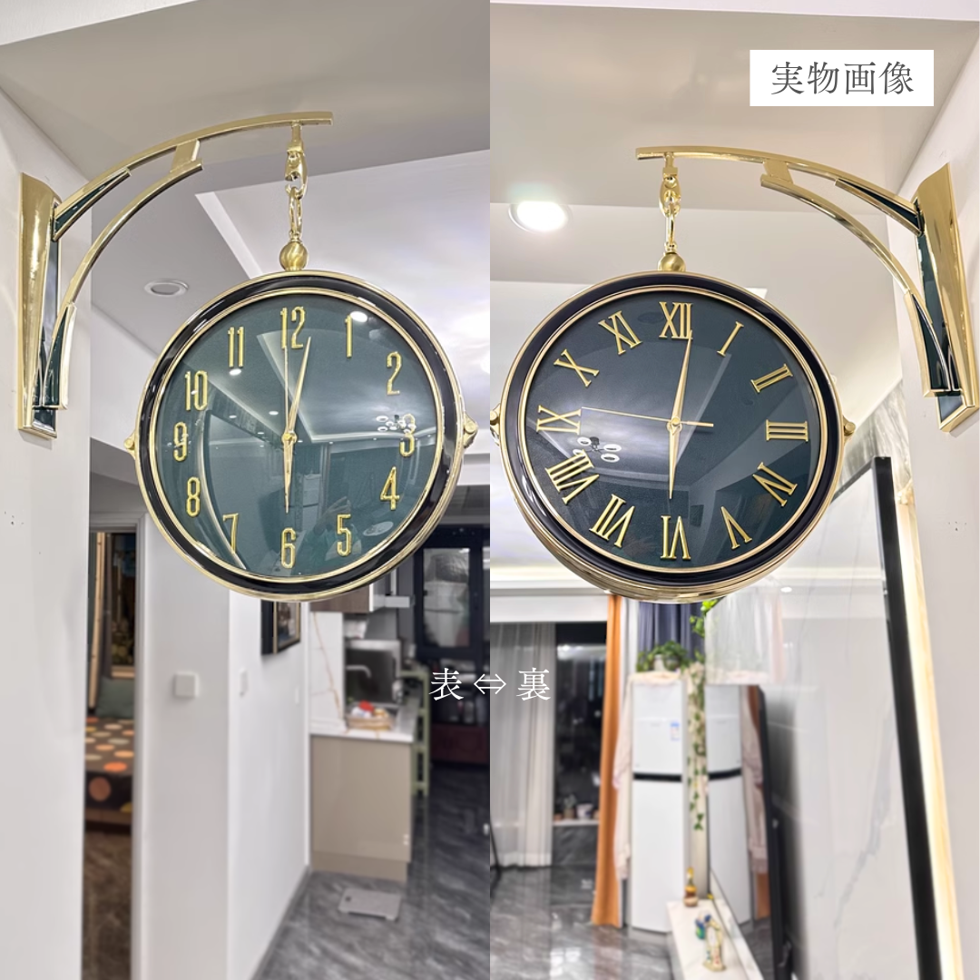 ライトラグジュアリーダブルサイドクロック
