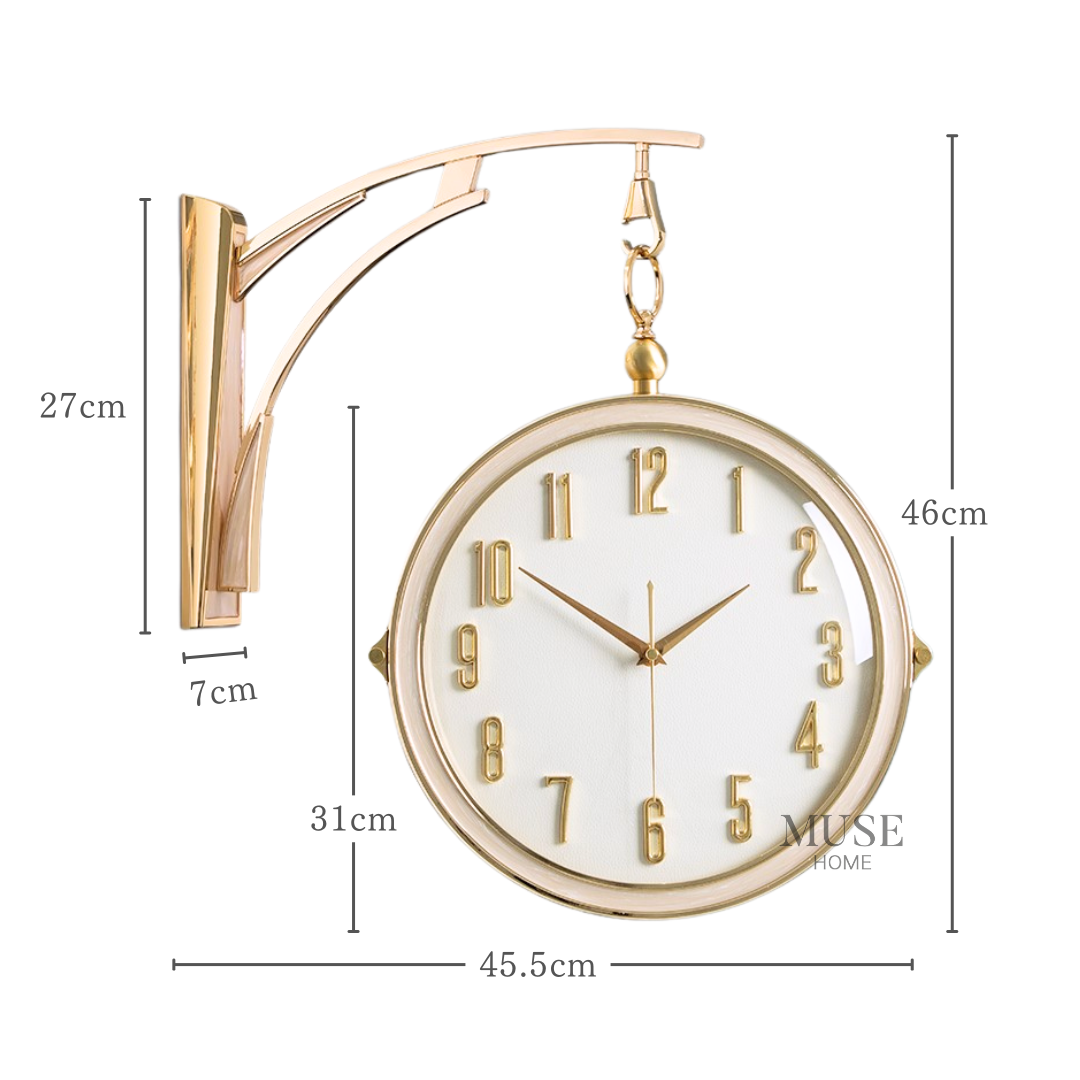 ライトラグジュアリーダブルサイドクロック