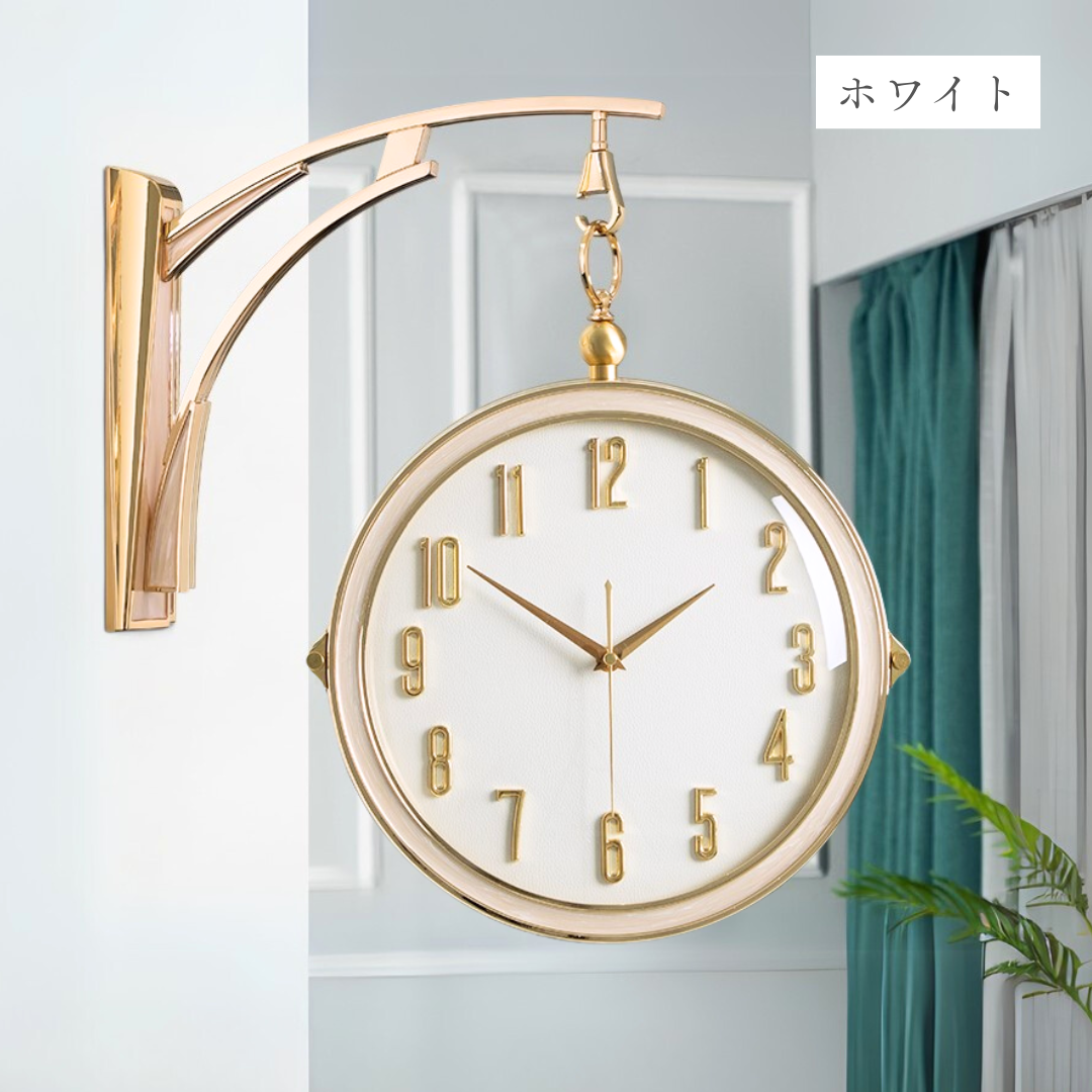 ライトラグジュアリーダブルサイドクロック
