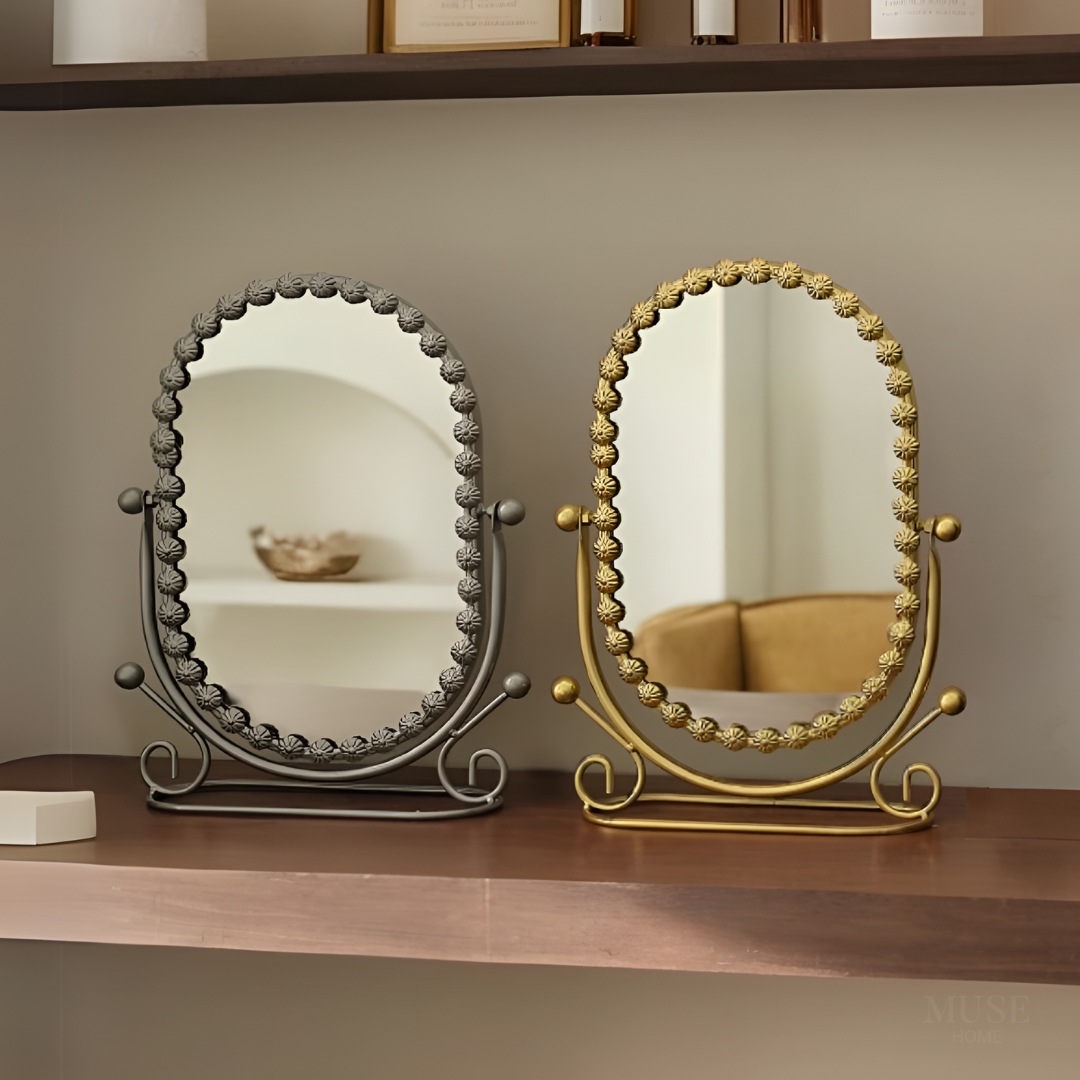 クラシカルオーバルスタンドミラー