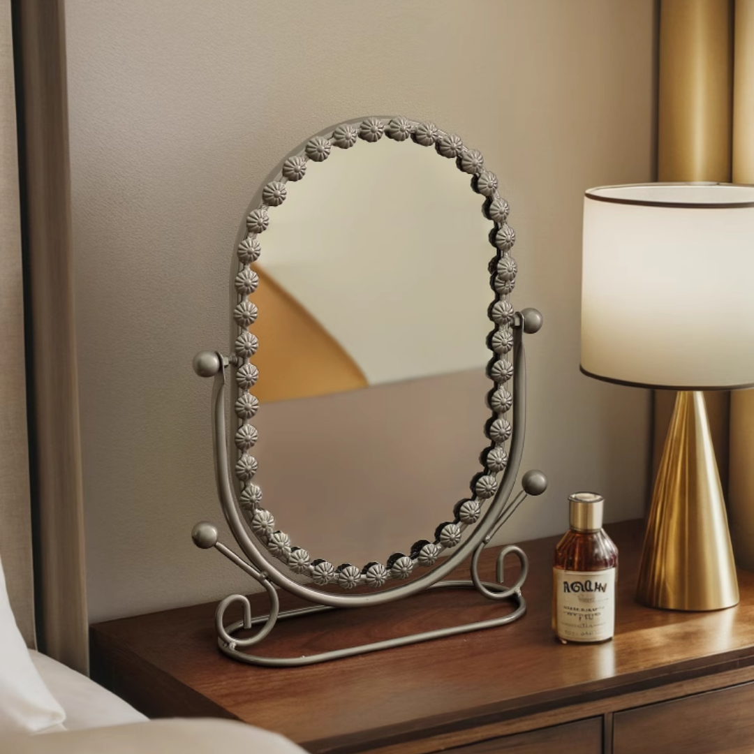 クラシカルオーバルスタンドミラー