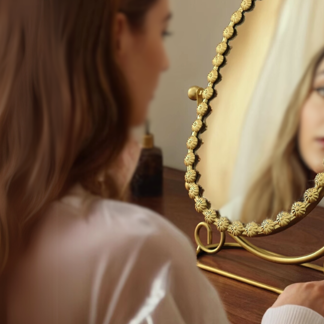 クラシカルオーバルスタンドミラー